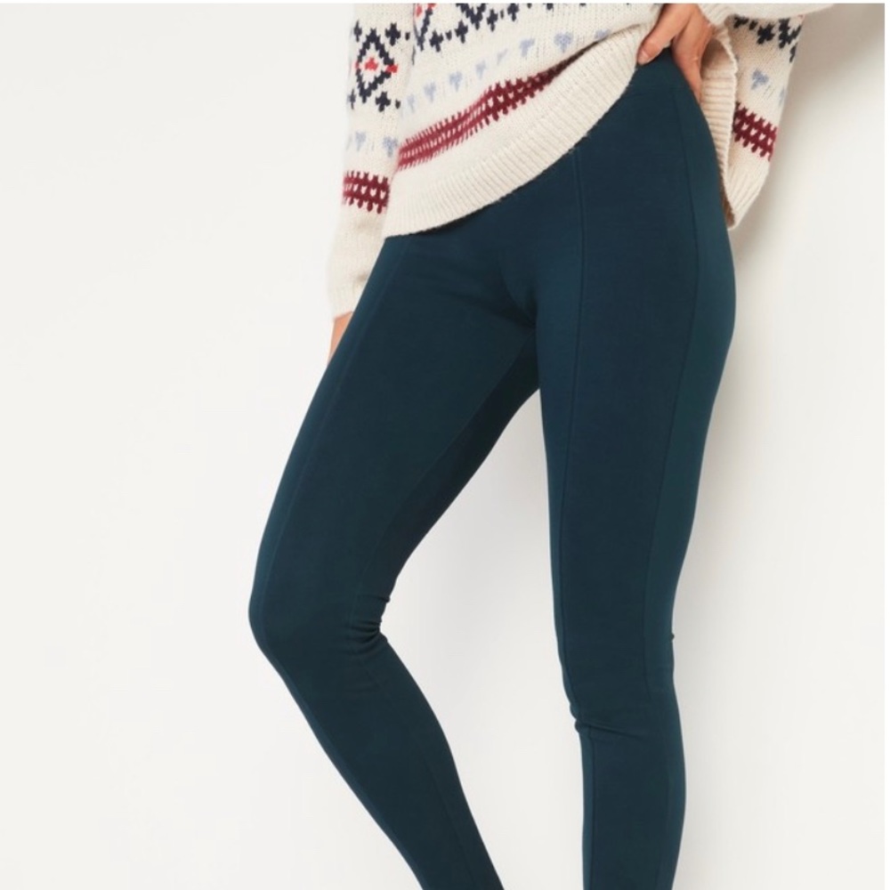 COPY - Old Navy High-Waisted Stevie Ponte-Knit Pants Dark Ivy NWT Large Petite …